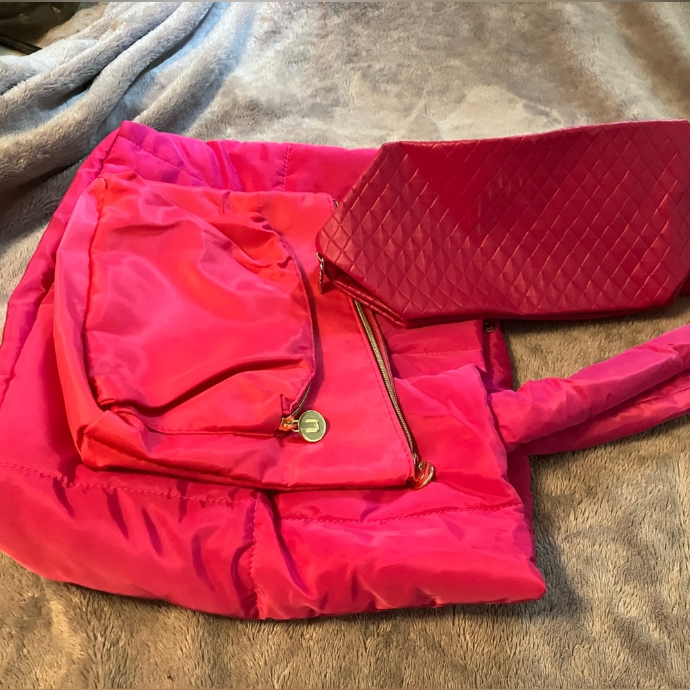 New Bright Pink Women's Bag Set